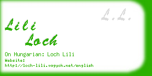 lili loch business card